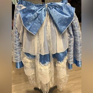 Blue and White Lace Dress costume skirt
